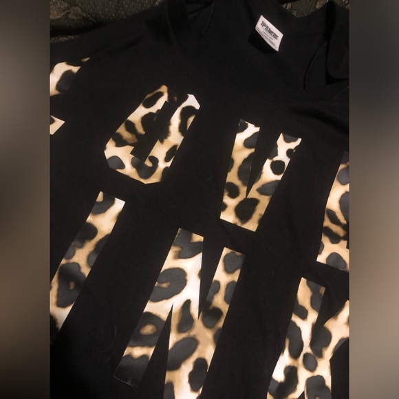 NWOT VS PINK Leopard Cheetah Graphic Campus Tank Sz L - Picture 4 of 5